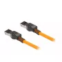 Sieťový kábel DeLOCK RJ45 0,5 m Cat6A S/FTP oranžový