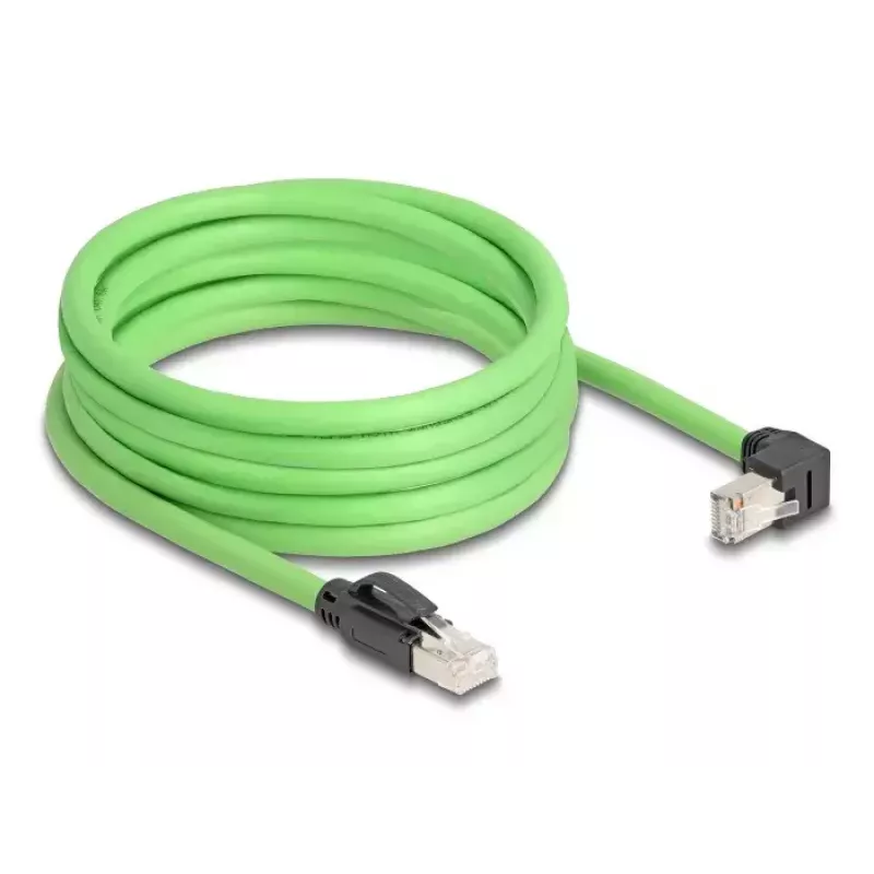 Sieťový kábel DeLOCK 80897 RJ-45 Cat6a 5 m čierny zelený