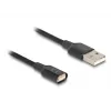 DeLOCK 88167 USB 2.0 Type-A na magnetický konektorový kábel 1 m čierny