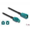 Koaxiálny kábel DELOCK 90679 — HSD Z na HSD Z, 1 m, čierny/modrý