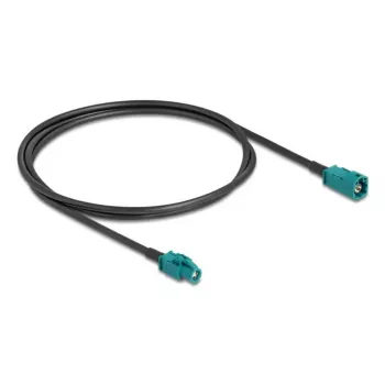 Koaxiálny kábel DELOCK 90679 — HSD Z na HSD Z, 1 m, čierny/modrý