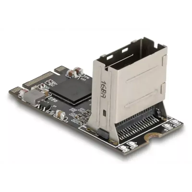 DELOCK interná M.2 na Mini-SAS adaptérová karta 64260, M.2 host, Mini-SAS výstup, JMicron JMB585, čierna, LED