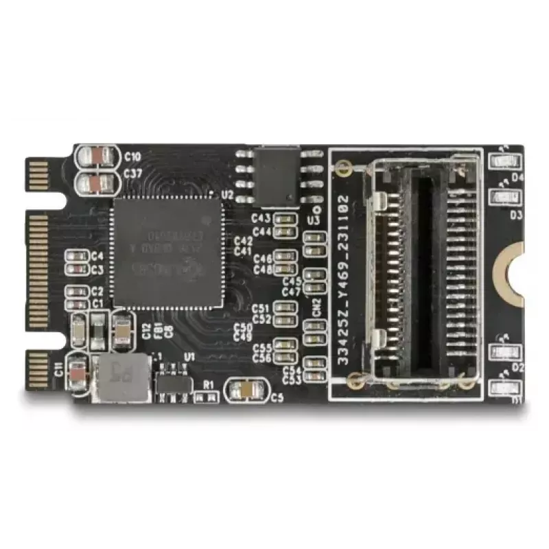 DELOCK interná M.2 na Mini-SAS adaptérová karta 64260, M.2 host, Mini-SAS výstup, JMicron JMB585, čierna, LED