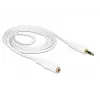 Audio kábel 3,5 mm konektor samec na konektor samica DeLOCK 83765 1m biely