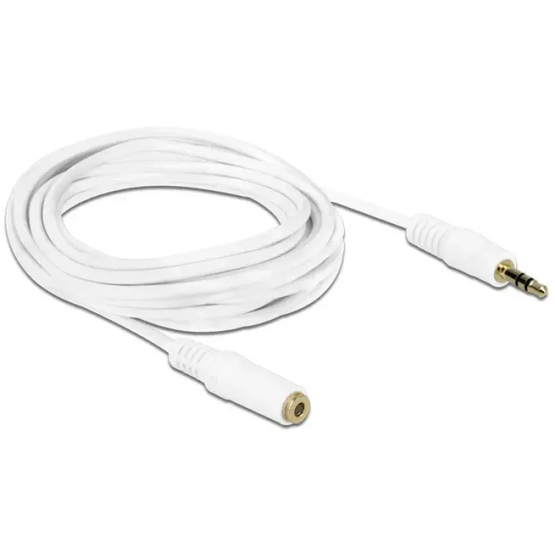 Audio kábel 3,5 mm M-F DeLOCK 83769 3 m biely