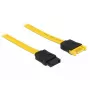 SATA kábel DeLOCK 0,7 m 2x SATA III SATA 7-pin čierny žltý