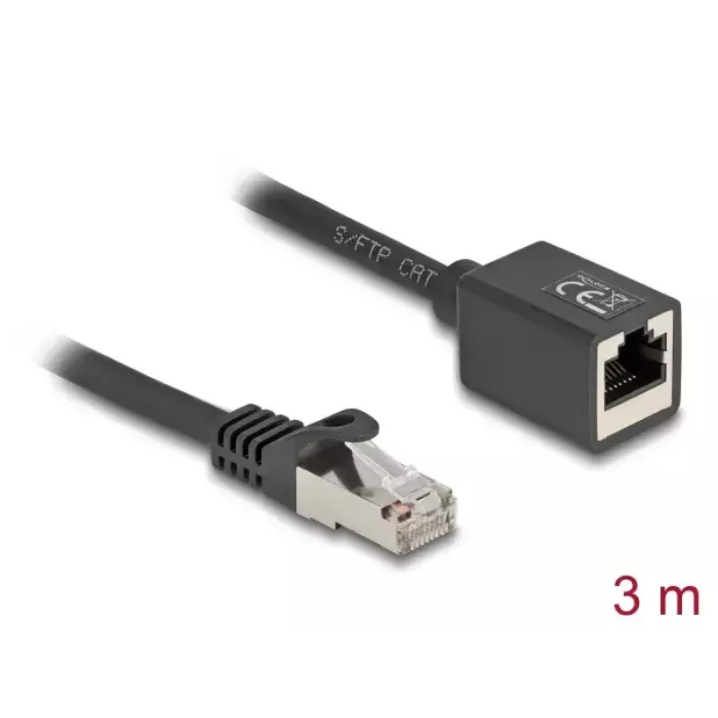 Sieťový kábel DeLOCK 90317 RJ-45 Cat6a 3 m čierny