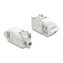 Delock 90937 Modul Keystone RJ45 na LSA Cat.6A, zalomený o 45 stupňov, tienený, vedenie kábla 90 stupňov, bez náradia
