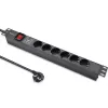Zásuvkový blok pre RACK 19 1U QOLTEC PDU 16A 6xSCHUKO 1,8m