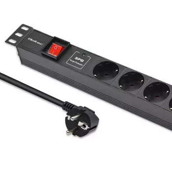 Zásuvkový blok pre RACK 19 1U QOLTEC PDU 16A 6xSCHUKO 1,8m