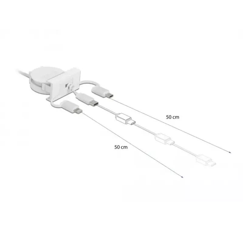 DeLOCK Easy 45 modul USB 2.0 3-in-1 sťahovací kábel 0,5 m