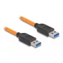 DeLOCK USB kábel USB Type-A konektor samec na USB Type-A konektor samec 1m 5 Gbit/s oranžový