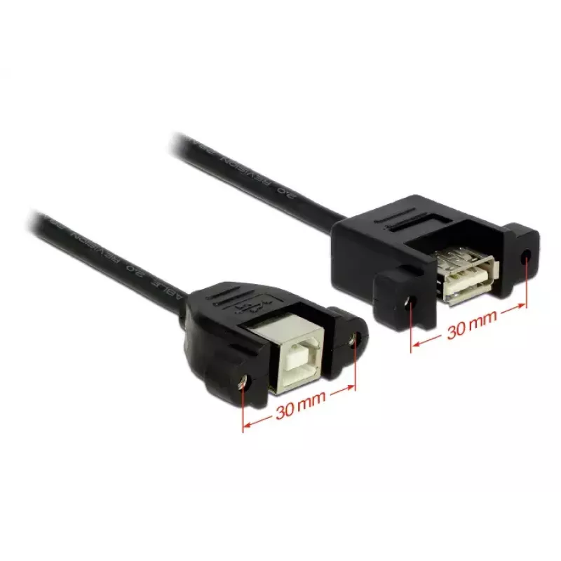 USB kábel DeLOCK 1m USB 2.0-A/USB 2.0-B čierny