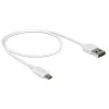 USB kábel DeLOCK 84806 USB 2.0 0,5 m USB A Micro-USB B biely