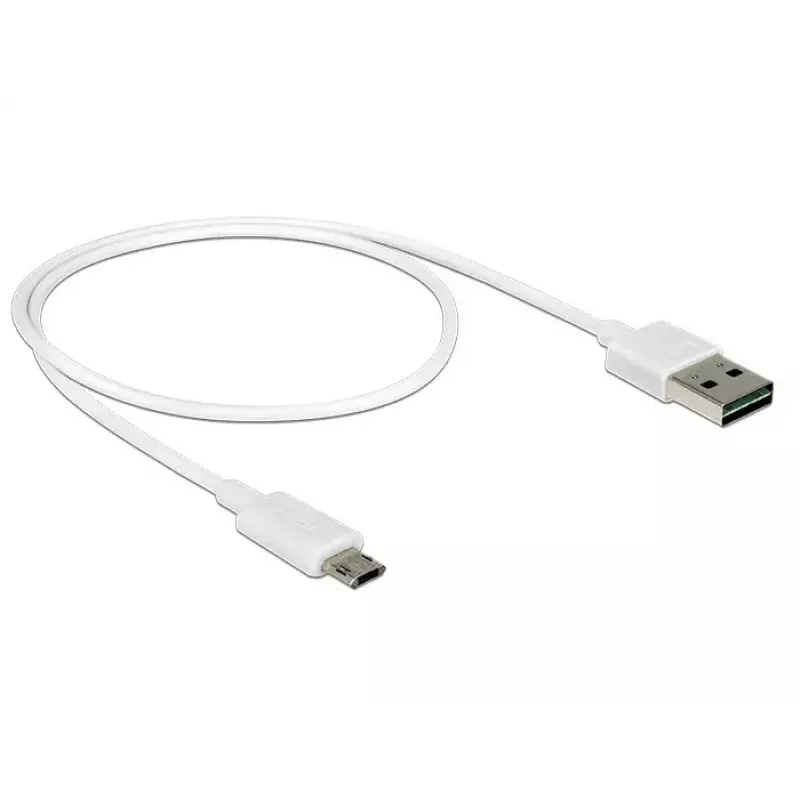 USB kábel DeLOCK 84806 USB 2.0 0,5 m USB A Micro-USB B biely