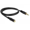 Audio kábel 3,5 mm M-F DeLOCK 83764 1 m čierny