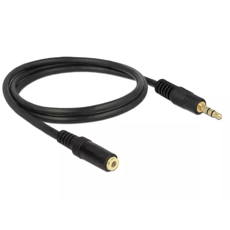 Audio kábel 3,5 mm M-F DeLOCK 83764 1 m čierny
