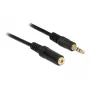Audio kábel 3,5 mm M-F DeLOCK 83764 1 m čierny