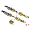 Audio kábel DeLOCK 85788 5 m 3,5 mm čierny sivý