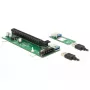 DeLOCK 41428 Riser karta M.2 Key B+M na PCIe x16 s káblom USB 30 cm