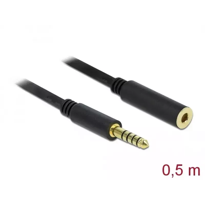 Audio kábel DeLOCK 85795 0,5 m 4,4 mm čierny