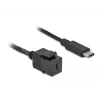 Keystone modul DeLOCK 86398 plochý čierny USB C