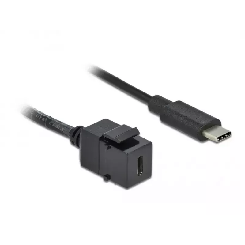 Keystone modul DeLOCK 86398 plochý čierny USB C