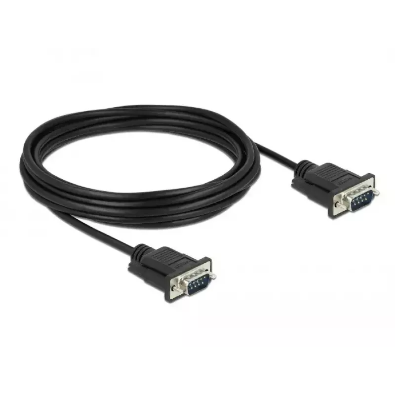 Sériový kábel DeLOCK 86576 čierny 5 m RS-232 Sub-D9