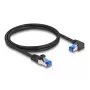 DeLOCK sieťový kábel RJ45 Cat.6A S/FTP 1 m čierny