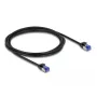 Sieťový kábel DeLOCK RJ45 Cat.6A S/FTP tenký 2 m čierny