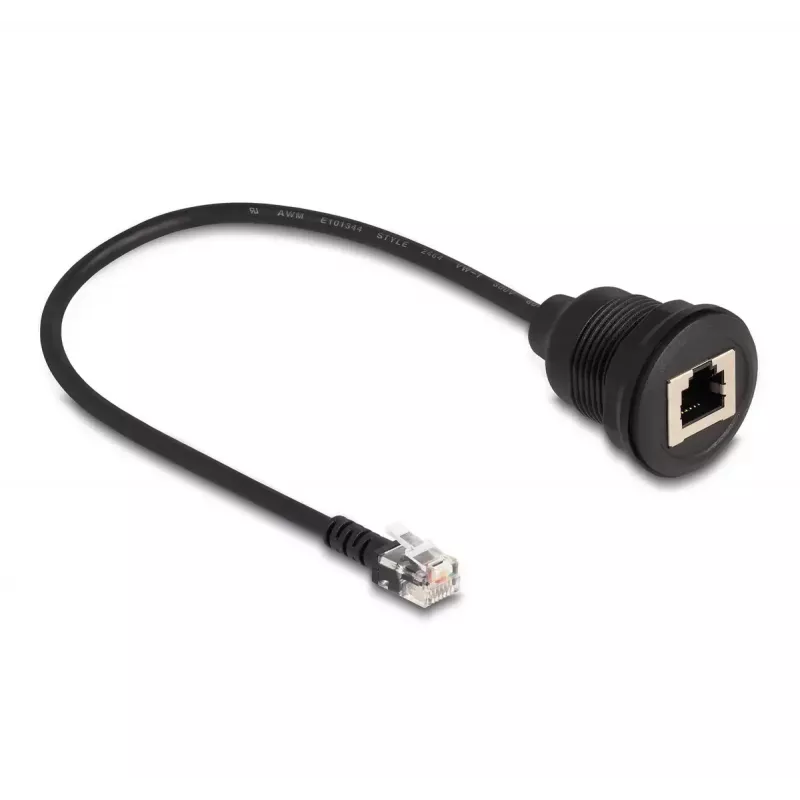 DeLOCK kábel RJ12 konektor samec na RJ12 konektor samica 30 cm čierny