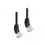 Sieťový kábel DeLOCK RJ45 Cat.6A S/FTP 45° zahnutý 0,25 m čierny