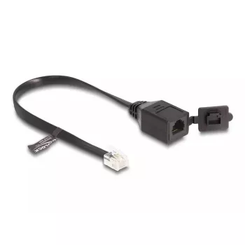 DeLOCK kábel RJ12 konektor samec na RJ12 konektor samica 20 cm čierny