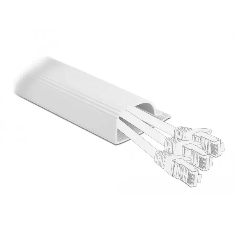 Káblový kanál DeLOCK 20885 montáž pod stôl 63 x 28 mm biely 2 ks