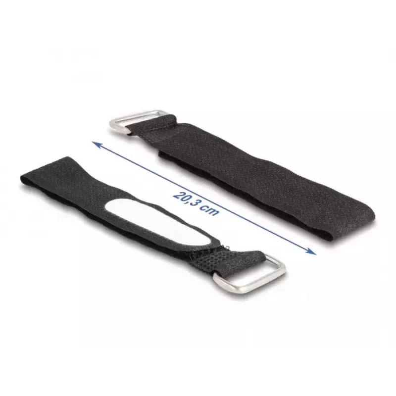 Suchý zips káblový viazač DeLOCK 203x20mm čierny 5 ks