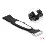 Suchý zips káblový viazač DeLOCK 203x20mm čierny 5 ks