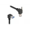 DeLOCK USB kábel 80481 90° konektor samec Type-A na konektor samec Type-B 1 m čierny