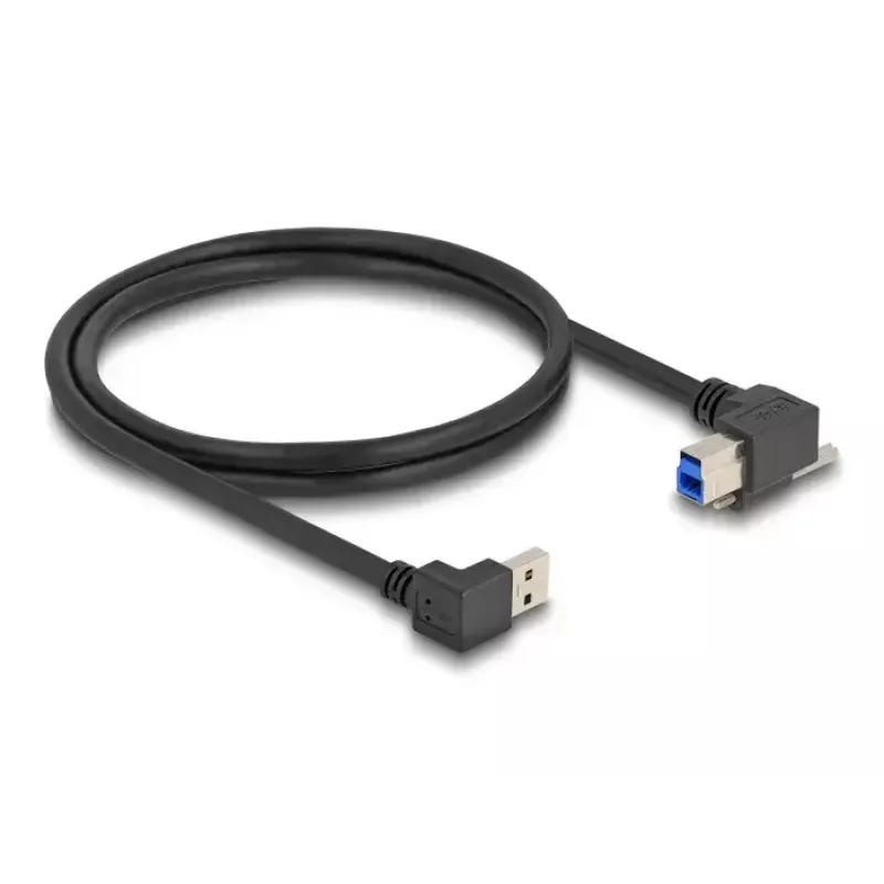 DeLOCK USB kábel 80481 90° konektor samec Type-A na konektor samec Type-B 1 m čierny