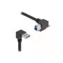 DeLOCK USB kábel 80481 90° konektor samec Type-A na konektor samec Type-B 1 m čierny