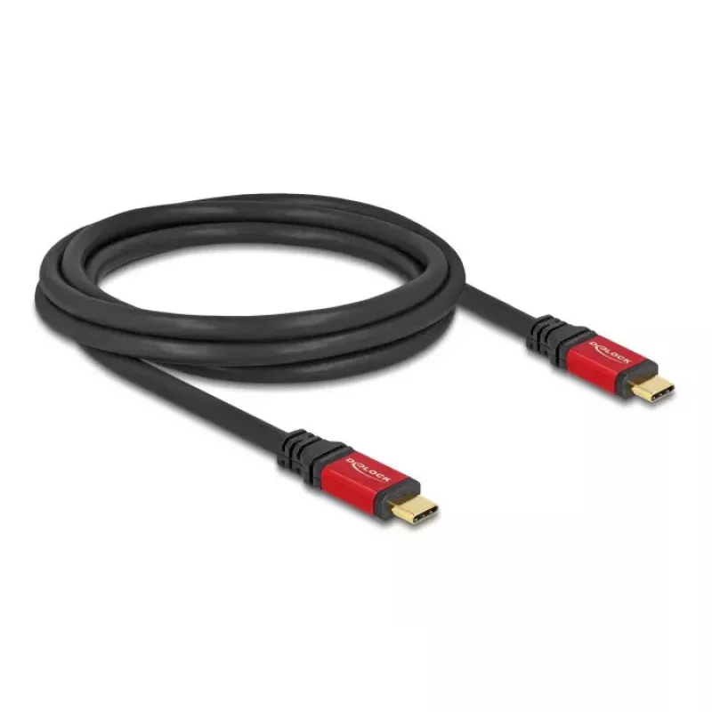 USB kábel DeLOCK 80091 Type-C konektor samec na samec 5 Gbit/s 2 m PD 3.0 100 W