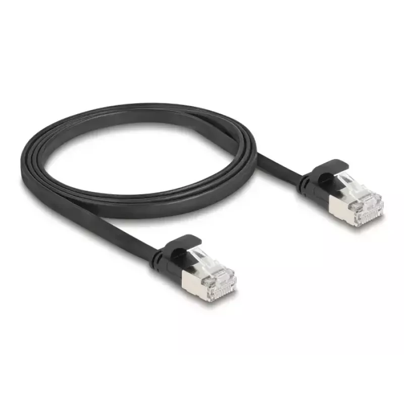 Sieťový kábel DeLOCK 81163 RJ-45 Cat6a 1 m čierny