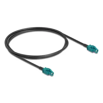 Koaxiálny kábel DELOCK 90680 — 1 m, HSD Z na HSD Z, čierny/modrý