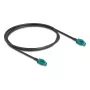 Koaxiálny kábel DELOCK 90680 — 1 m, HSD Z na HSD Z, čierny/modrý