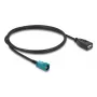 Koaxiálny kábel DELOCK 90703 — HSD Z na USB A, 1 m, čierny/modrý