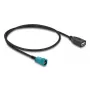 Koaxiálny kábel DELOCK 90702 HSD Z na USB A, 0,5 m, čierny/modrý