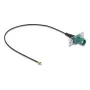 Koaxiálny kábel DELOCK 90732 — FAKRA E na I-PEX MHF1, 0,2 m, 1,13 mm, čierny/tyrkysový