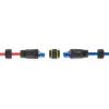Spojovací adaptér DELOCK RJ45 konektor samica na RJ45 konektor samica so závitom M23, Cat.6a/Cat.7, IP68, čierny