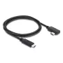 DELOCK koaxiálny USB4 Gen 3x2 kábel zahnutý vľavo/vpravo USB-C na USB-C 40 Gbit/s USB PD 3.1 240 W 0,5 m