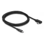 Kábel DELOCK koaxiálny USB4 Gen 3x2 40 Gbps USB-C na USB-C zahnutý vľavo/vpravo PD 3.1 240W 2 m