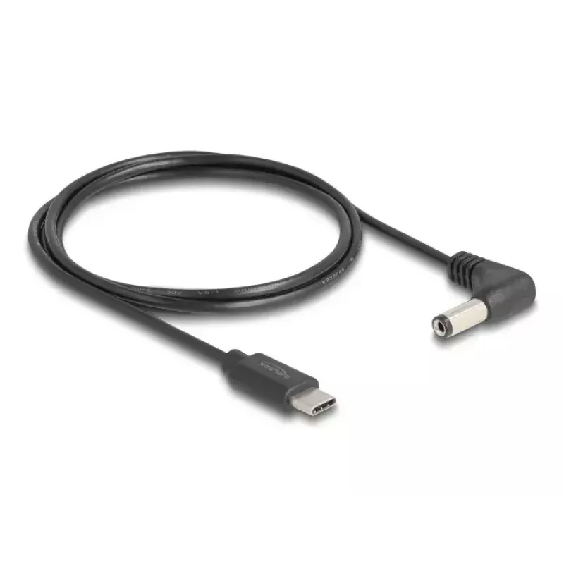 DeLOCK 85398 napájací kábel čierny 1,5 m USB C 5,5 x 2,1 mm